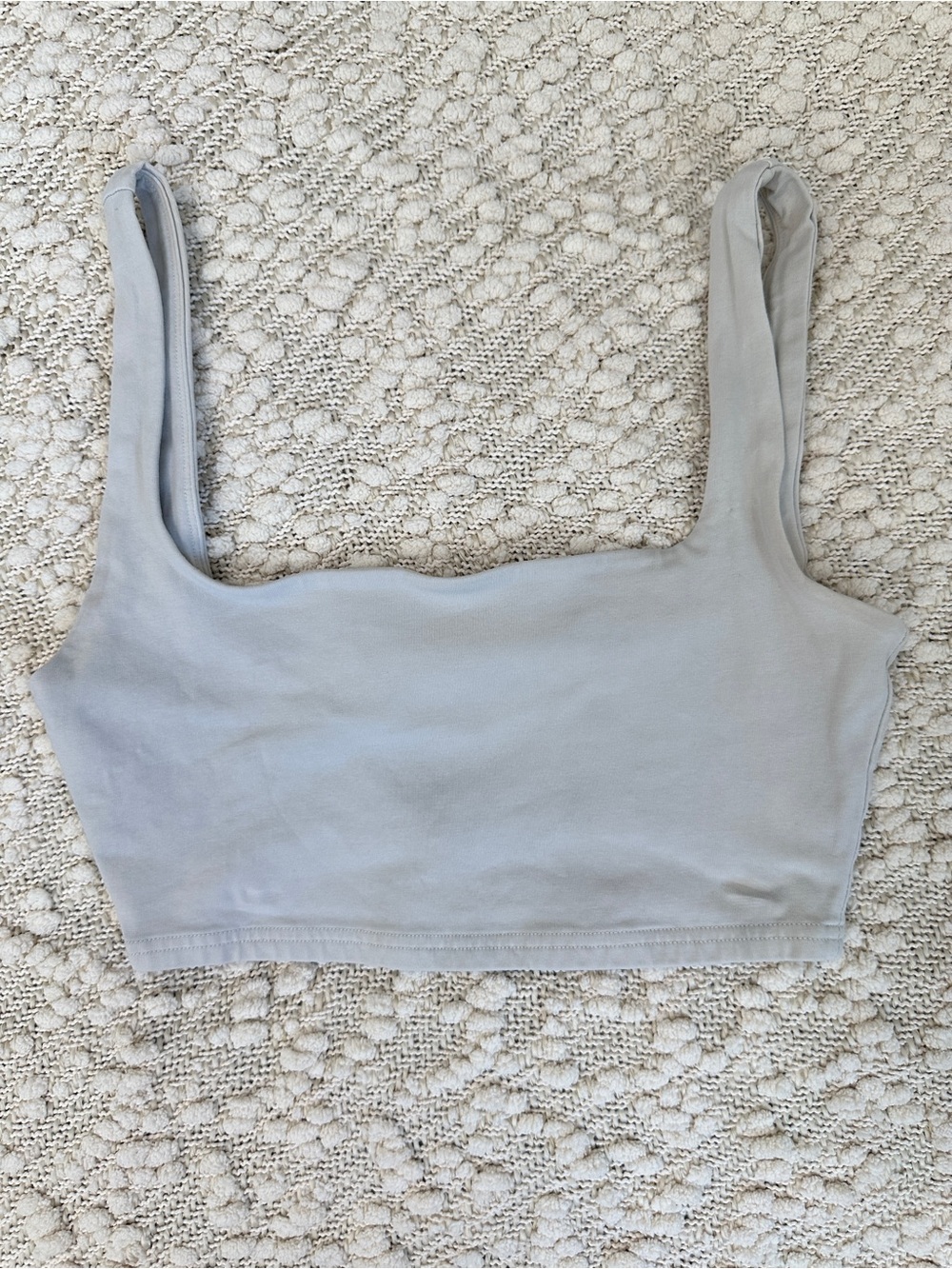 The Group by Babaton Aritzia Light Gray Square Neck Bralette Crop Top Size S